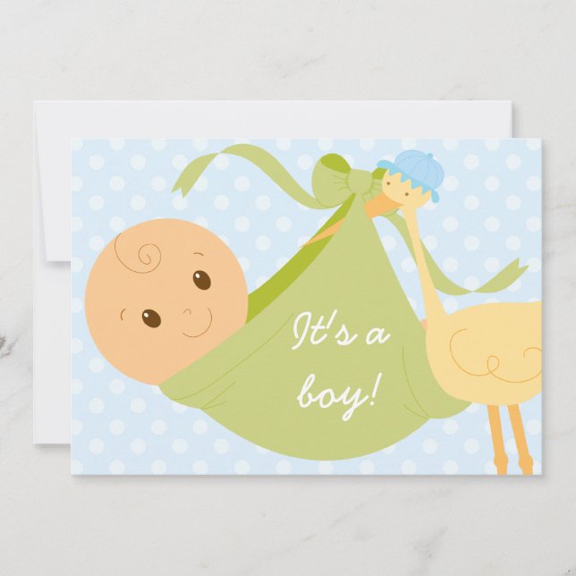 It's A Boy Baby Shower Invite (Front)
