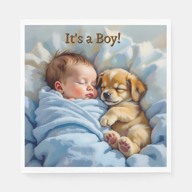 It's a Boy | Baby Shower  Napkin (Front)