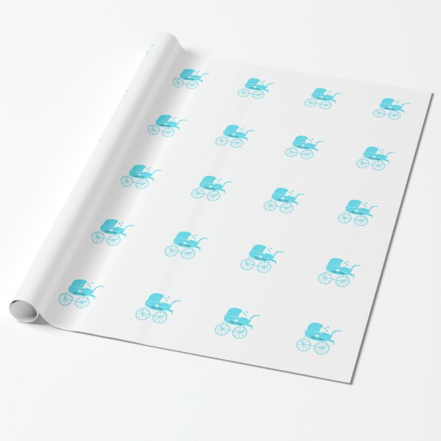 It's a Boy Baby Shower New Baby Gift Wrap (Unrolled)