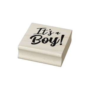 It's a Boy Baby Shower Rubber Stamp