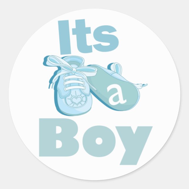 It's a Boy Baby Shower Sticker (Front)