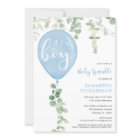 It's a boy baby sprinkle eucalyptus balloon