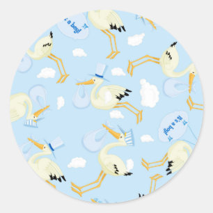 It's a boy Baby Sticker with Storks