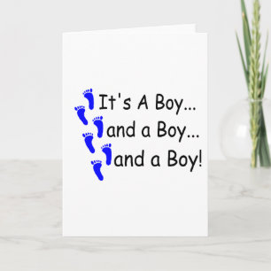 Its A Boy Baby Triplets Announcement