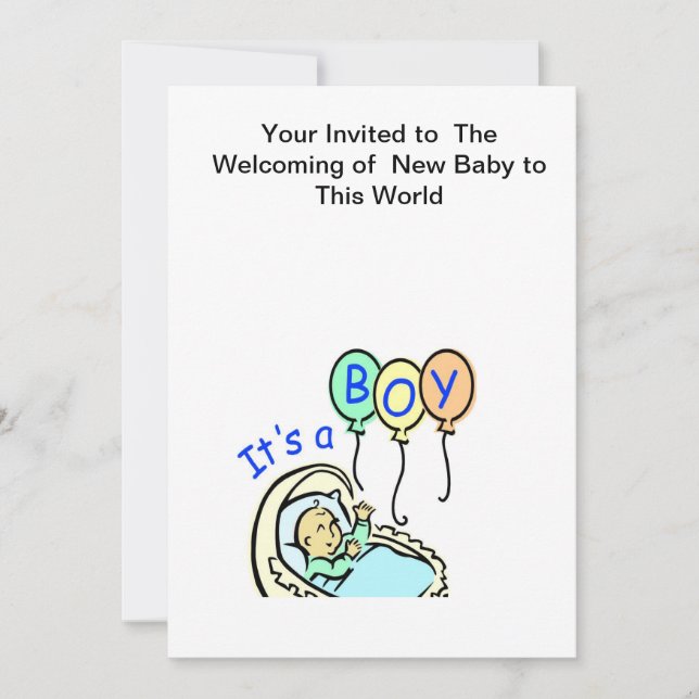 It's a Boy babyshower invite (Front)