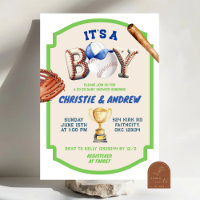 It's A Boy Baseball Coed Baby Shower