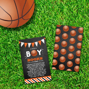 It's A Boy! Basketball Baby Shower Book Request Enclosure Card