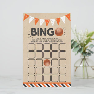 It's A Boy! Basketball Themed Baby Shower Bingo
