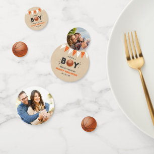 It's A Boy! Basketball Themed Baby Shower Photo Confetti