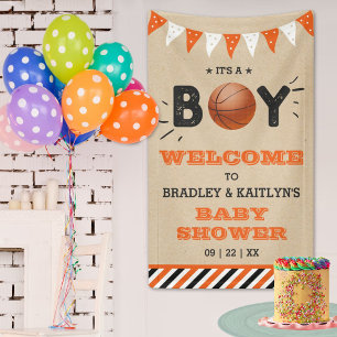 It's A Boy! Basketball Themed Baby Shower Welcome Banner