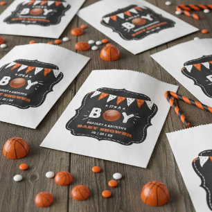It's A Boy! Basketball Themed Co-ed Baby Shower Favour Bags