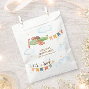 It's A Boy Bear Airplane Sky Baby Shower Favour Bags