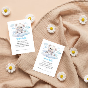 It's a boy bearly wait woodland baby bear shower  enclosure card