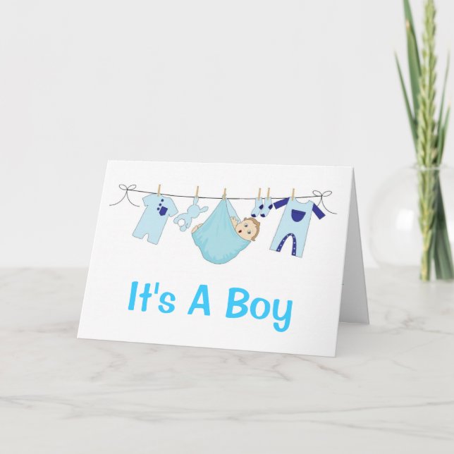 It's A Boy Birth Announcement (Front)