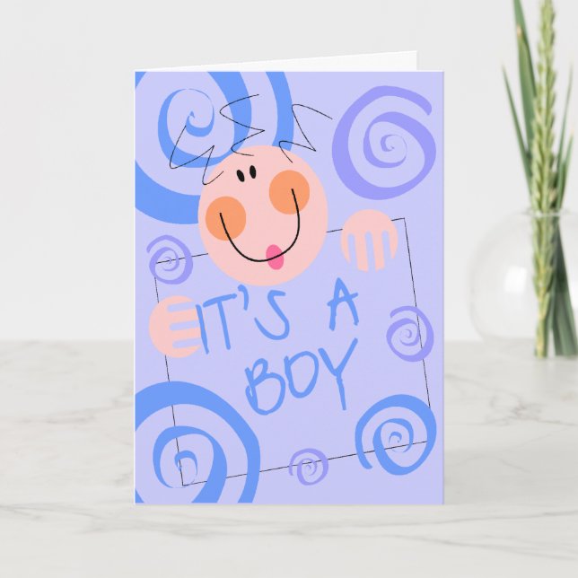 It's A Boy Birth Announcemnt Invitation (Front)