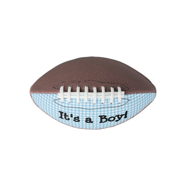 Its a Boy Blue Baby Gender Announcement Football! American Football (Front)