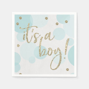 It's a Boy Blue Baby Shower Paper Napkin