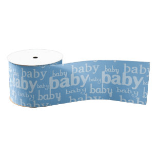 It's A Boy Blue Baby Shower Party Grosgrain Ribbon