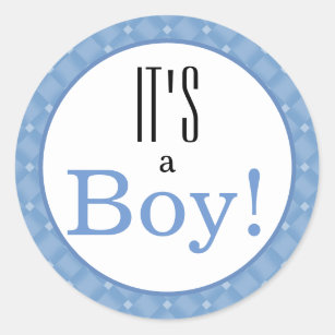 New Baby Boy Stickers & Labels | Zazzle UK