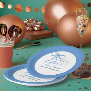 It's a Boy Blue Ribbon Paper Plate