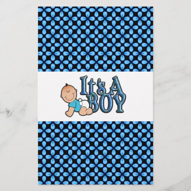 It's A Boy Blue Text w/Baby Candy Bar Wrapper (Front)