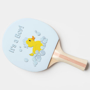 It's a Boy Bubble Baby Blue Ping Pong Paddle