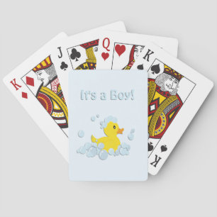 It's a Boy Bubble Baby Blue Playing Cards