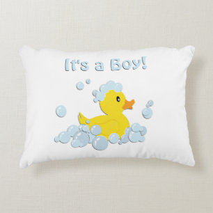 It's a Boy Bubble Baby Shower Blue Decorative Cushion