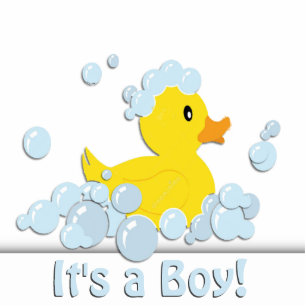 It's a Boy Bubble Baby Shower Blue Standing Photo Sculpture