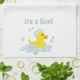 It's a Boy Bubble Baby Shower Tea Towel