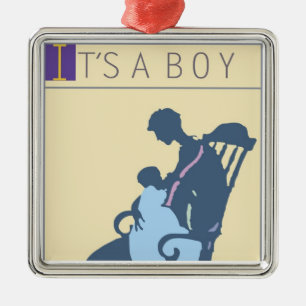 <It's a Boy> by Steve Collier Metal Tree Decoration