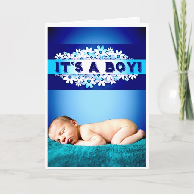 'It's a boy!' card (Front)