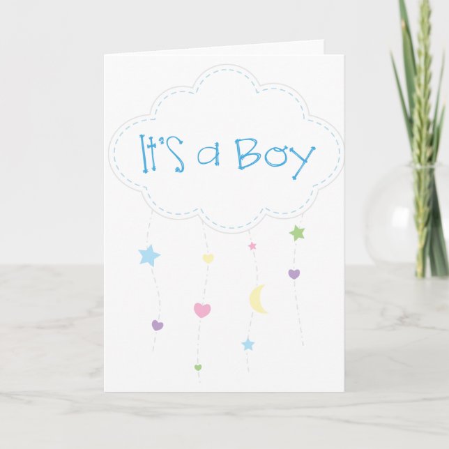 Its A Boy Card (Front)