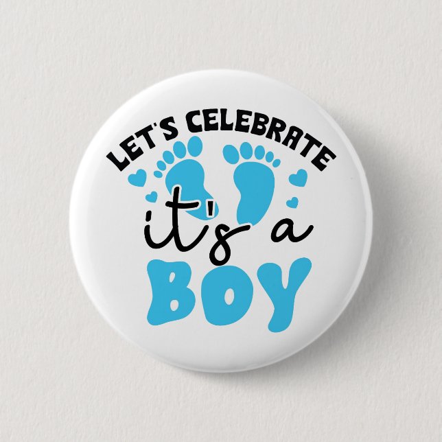 It's a Boy Celebration Button (Front)