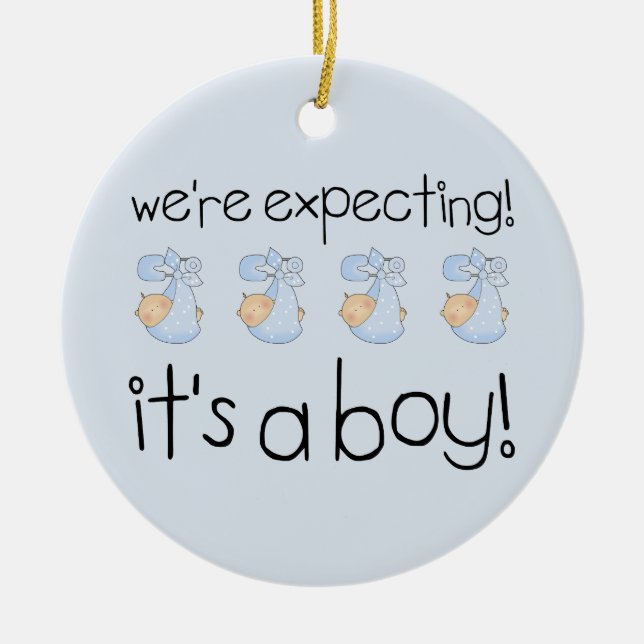 It's A Boy Ceramic Tree Decoration (Front)