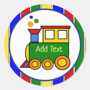 It's a Boy Choo Choo Train Prime Baby Shower Classic Round Sticker