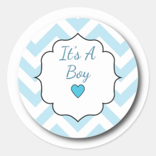 It's A Boy Classic Round Sticker