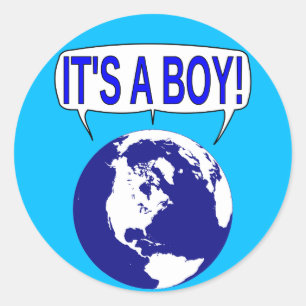 It's a Boy Classic Round Sticker