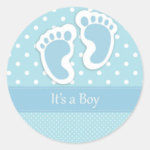 It's A Boy Classic Round Sticker