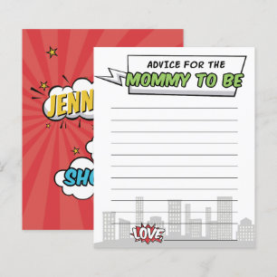Its A Boy Comic Book Superhero Baby Shower Advice