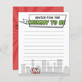 Its A Boy Comic Book Superhero Baby Shower Advice