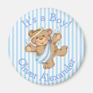 Its a Boy Custom Teddy Bear Angel Magnet