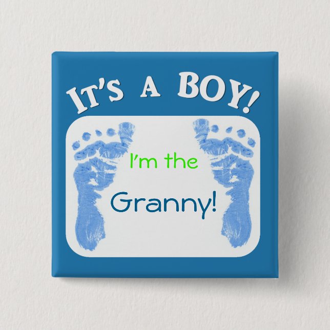 It's a Boy! Customise your baby button (Front)