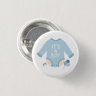 It's A Boy Cute Baby Announcement 3 Cm Round Badge