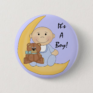 It's A Boy - Cute Baby Cartoon 6 Cm Round Badge