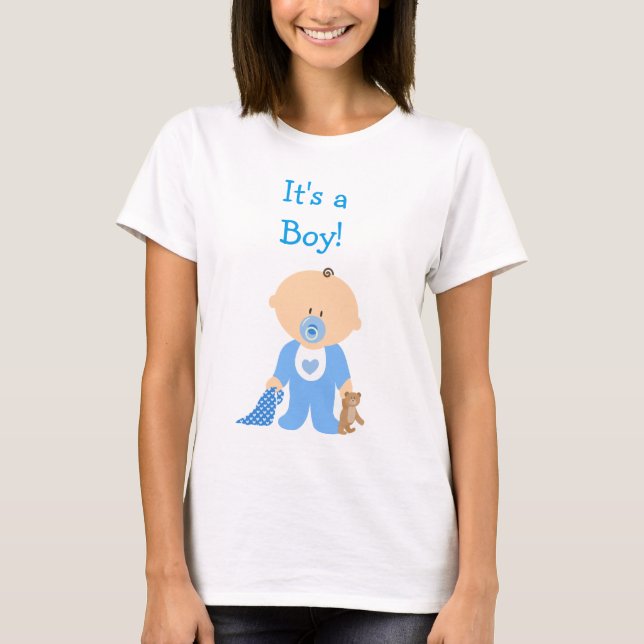 It's a Boy, cute baby.  Maternity Shirt (Front)