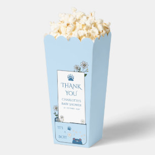 It's A Boy! Cute Bear & Daisy Flowers Baby Shower Favour Box