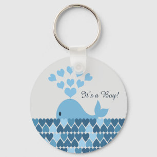 It's A Boy! Cute Whale Key Ring