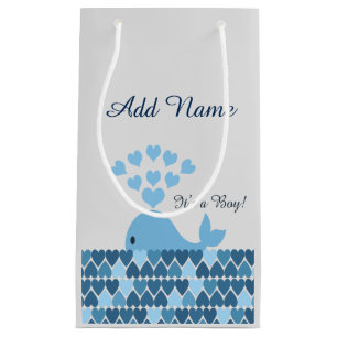 It's A Boy! Cute Whale Small Gift Bag