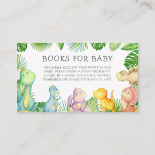 It's a Boy Dinosaur Baby Shower Book Request Place Card